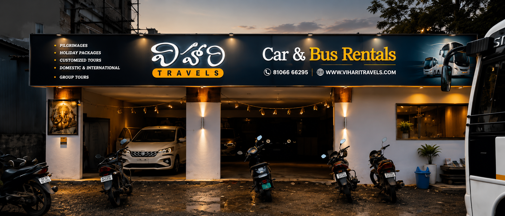 Vihari Travels office in Tanuku